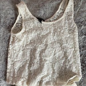 Forever 21 Lace Tank Top and Skirt Set